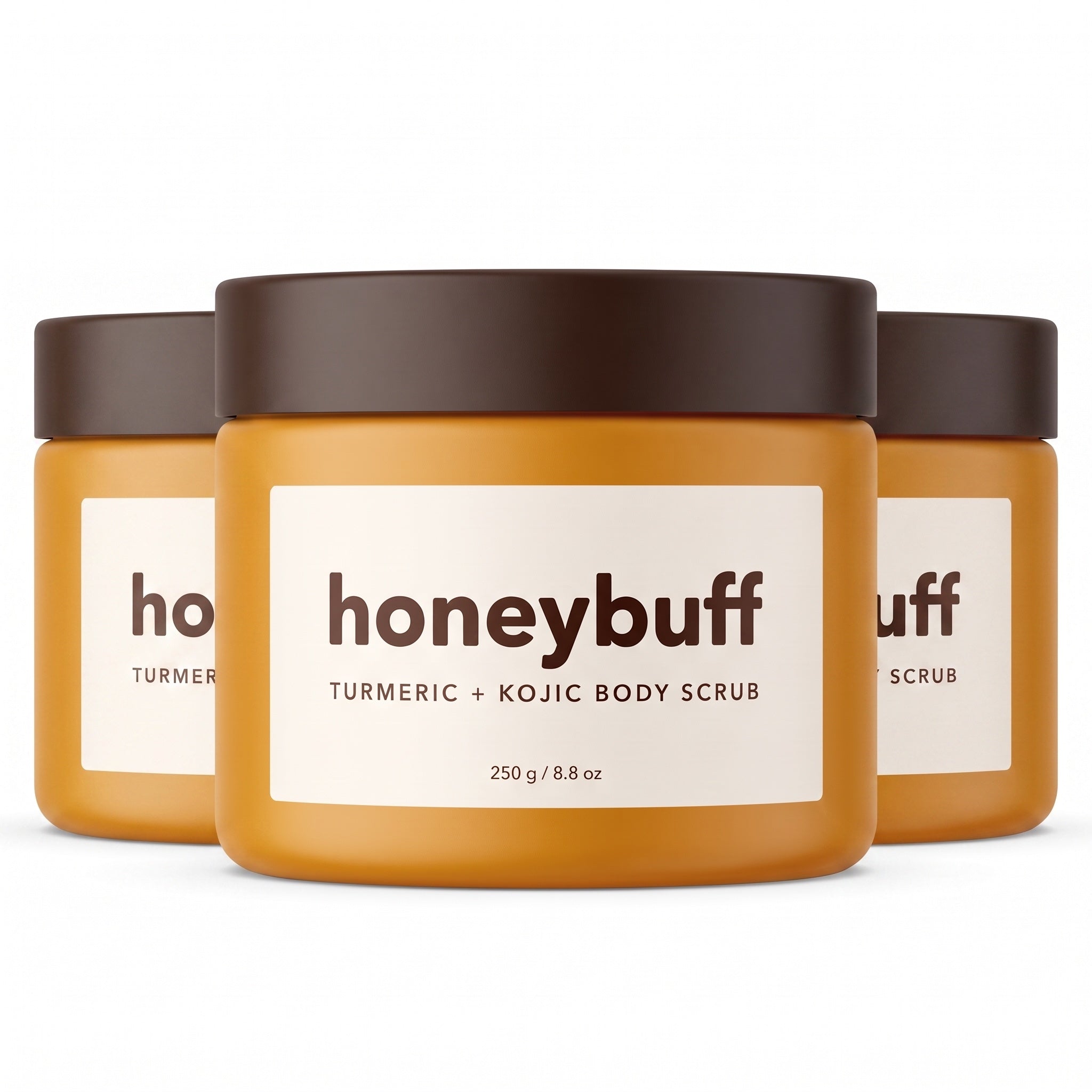 Three Honeybuff jars — the 3-pack